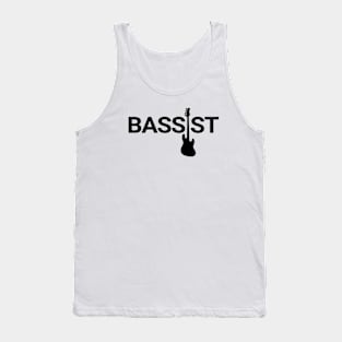 Bassist Bass Guitar Silhouette Light Theme Tank Top